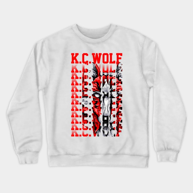 KANSAS CHIEFS WOLF Crewneck Sweatshirt by SHINIGAMII